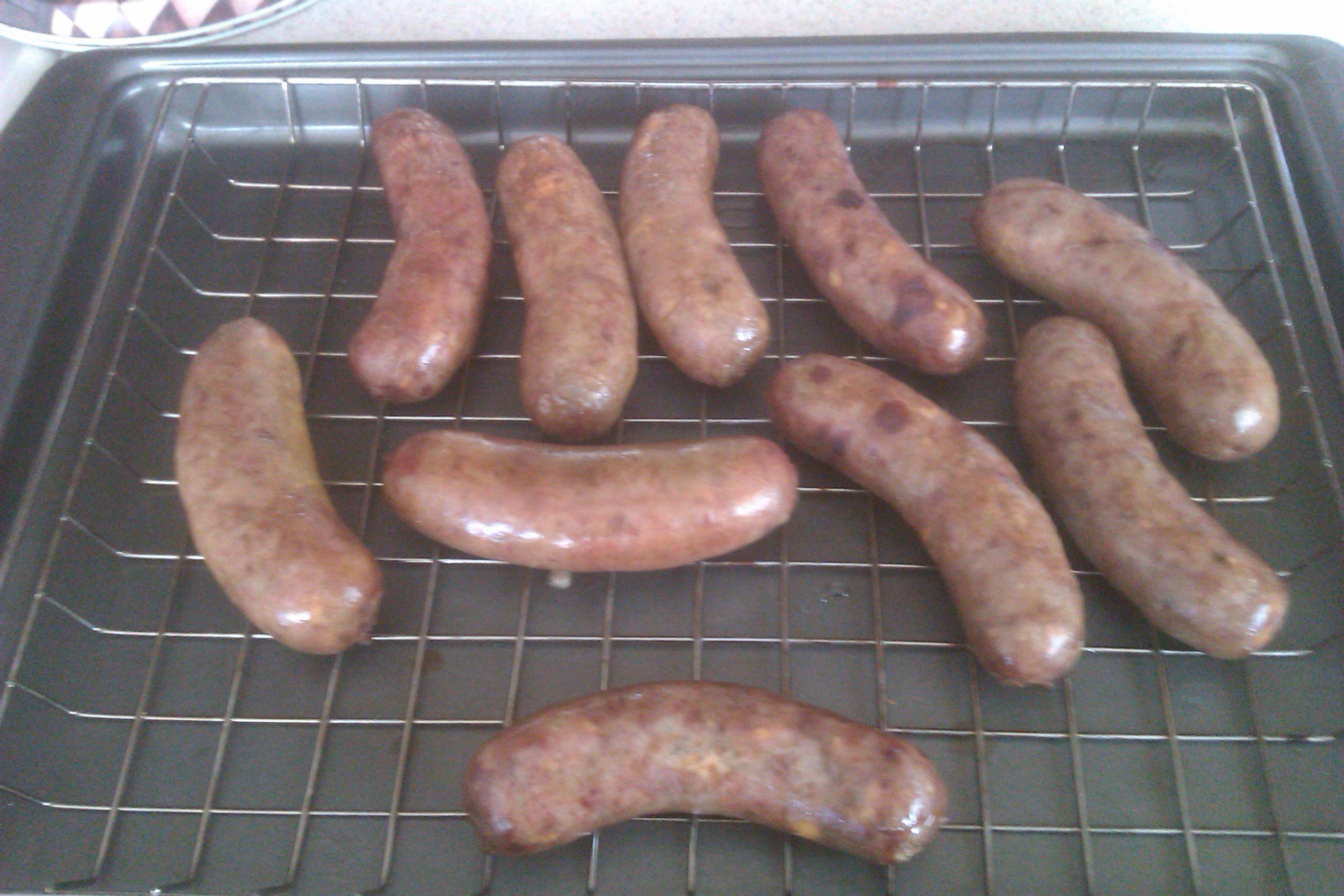 "Hickory Smoked, Beer Boiled, Cheddar Brats"